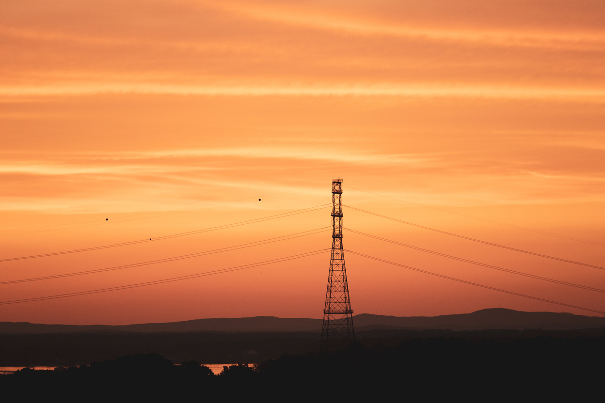 Silhouette of Mountain during Sunset
